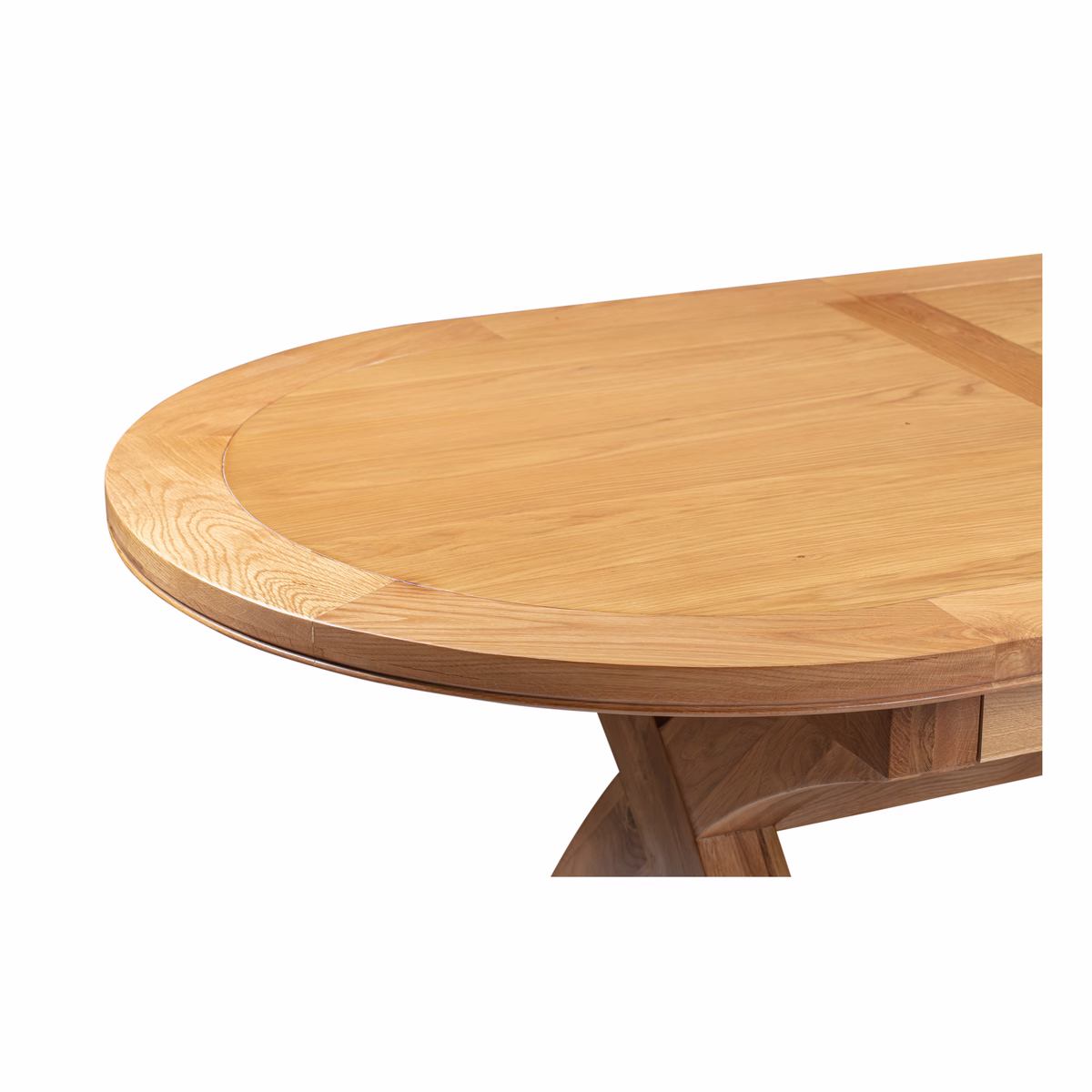 Canterbury Oak Oval Cross Leg Extending Dining Table