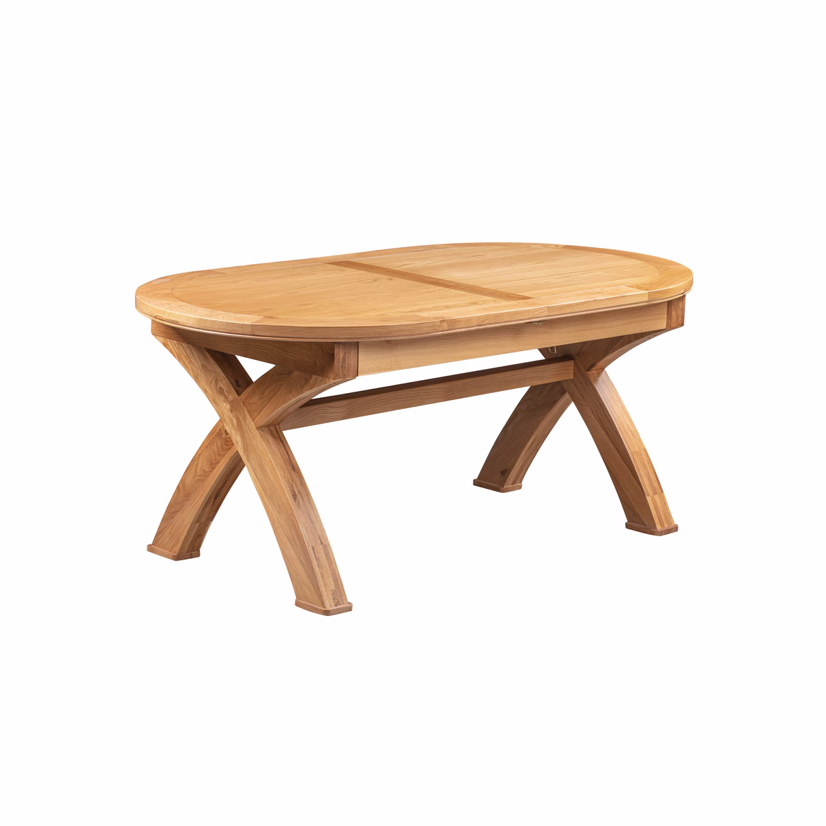 Canterbury Oak Oval Cross Leg Extending Dining Table