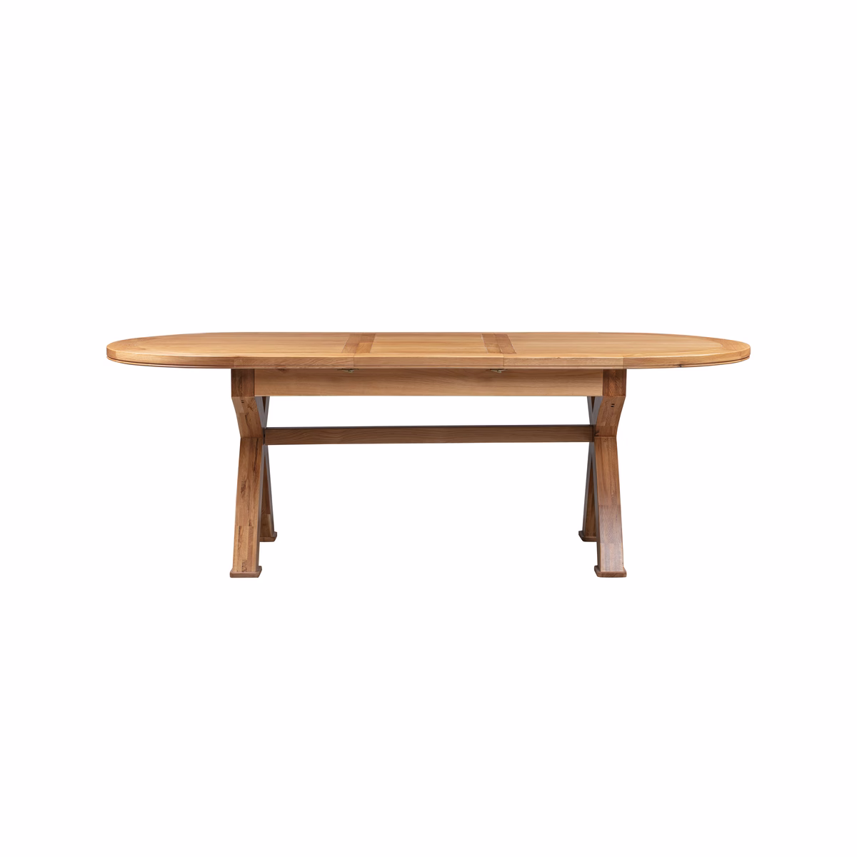 Canterbury Oak Oval Cross Leg Extending Dining Table