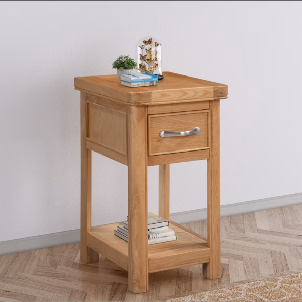 Canterbury Oak Small Bedside Table