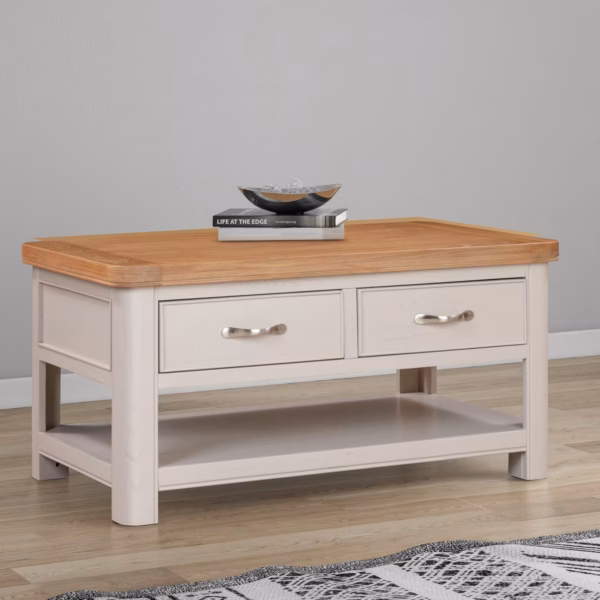 Canterbury Painted Coffee Table with Drawers
