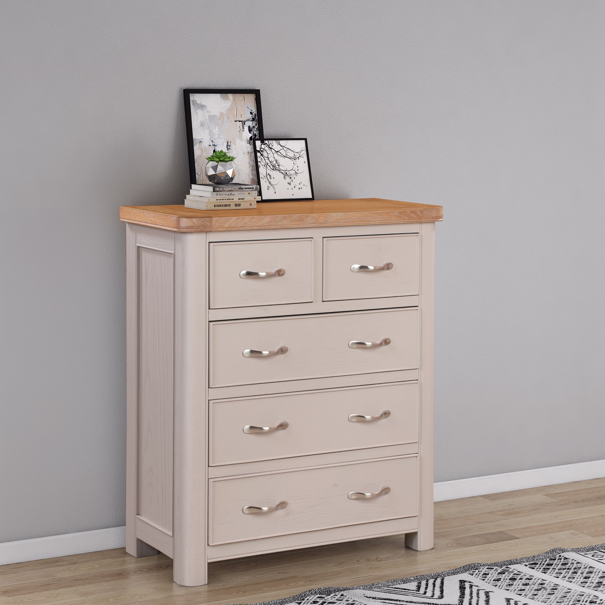 Canterbury Painted Two Over Three Chest of Drawers