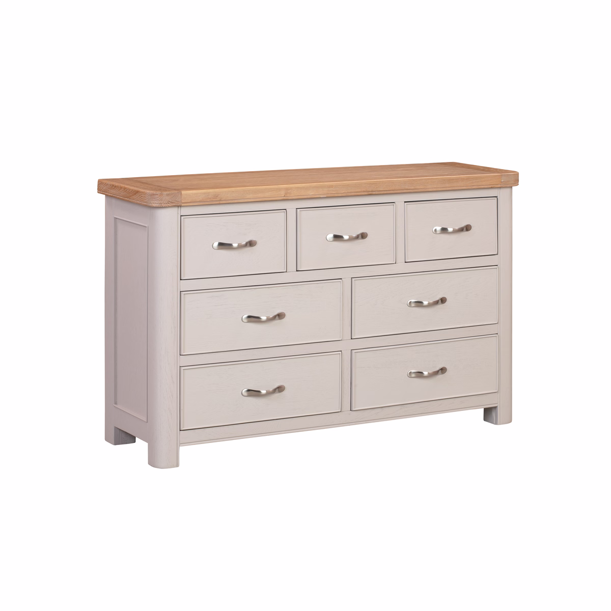 Canterbury Painted Three Over Four Wide Chest of Drawers