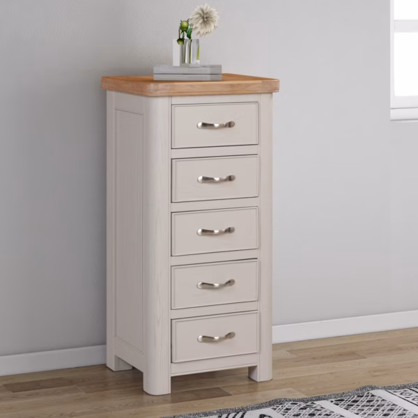 Canterbury Painted Five Drawer Tall Chest