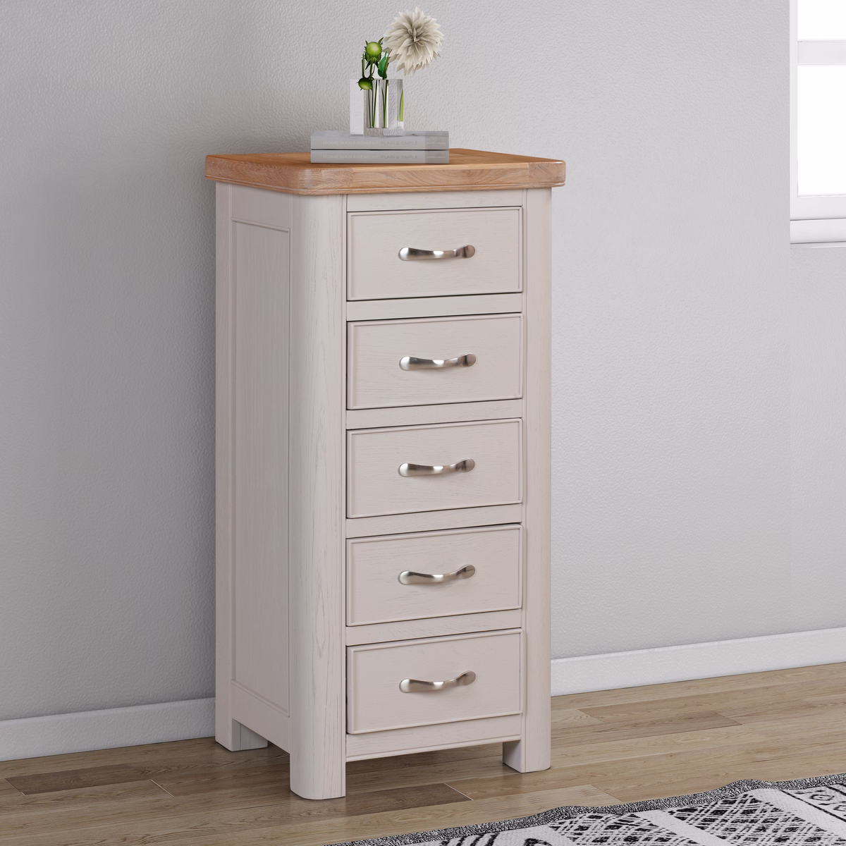 Canterbury Painted Five Drawer Tall Chest