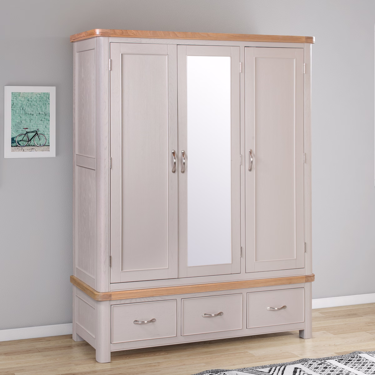 Canterbury Painted Triple Wardrobe