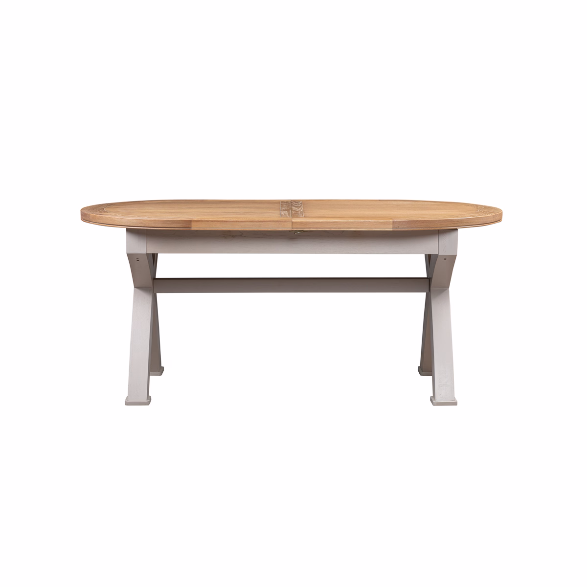 Canterbury Painted Oval Cross Leg Extending Dining Table