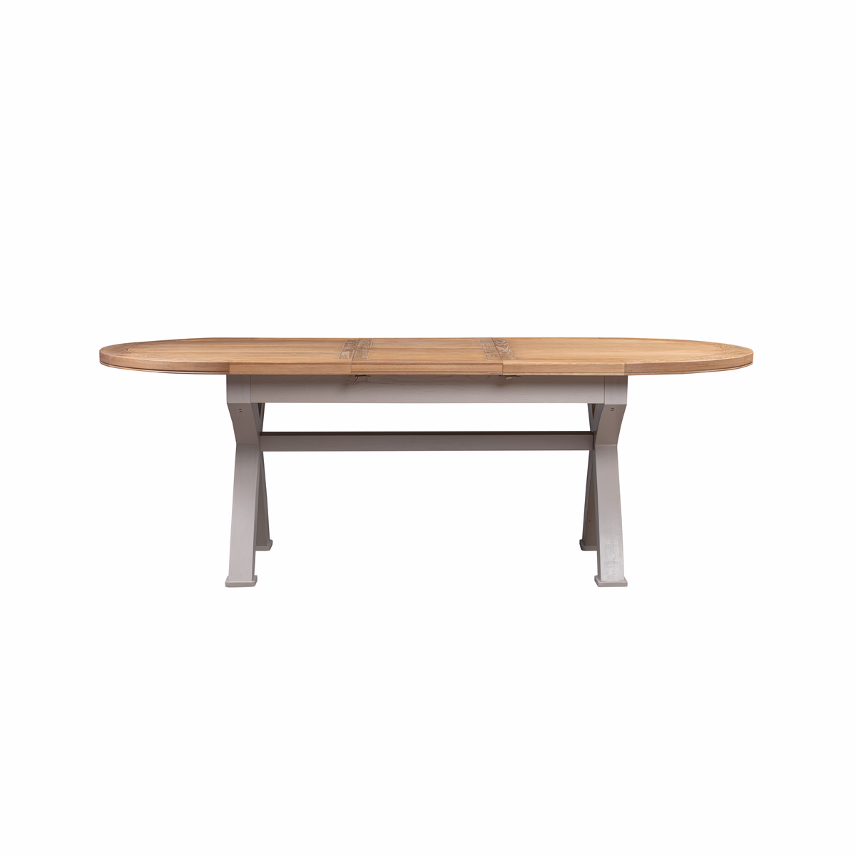 Canterbury Painted Oval Cross Leg Extending Dining Table