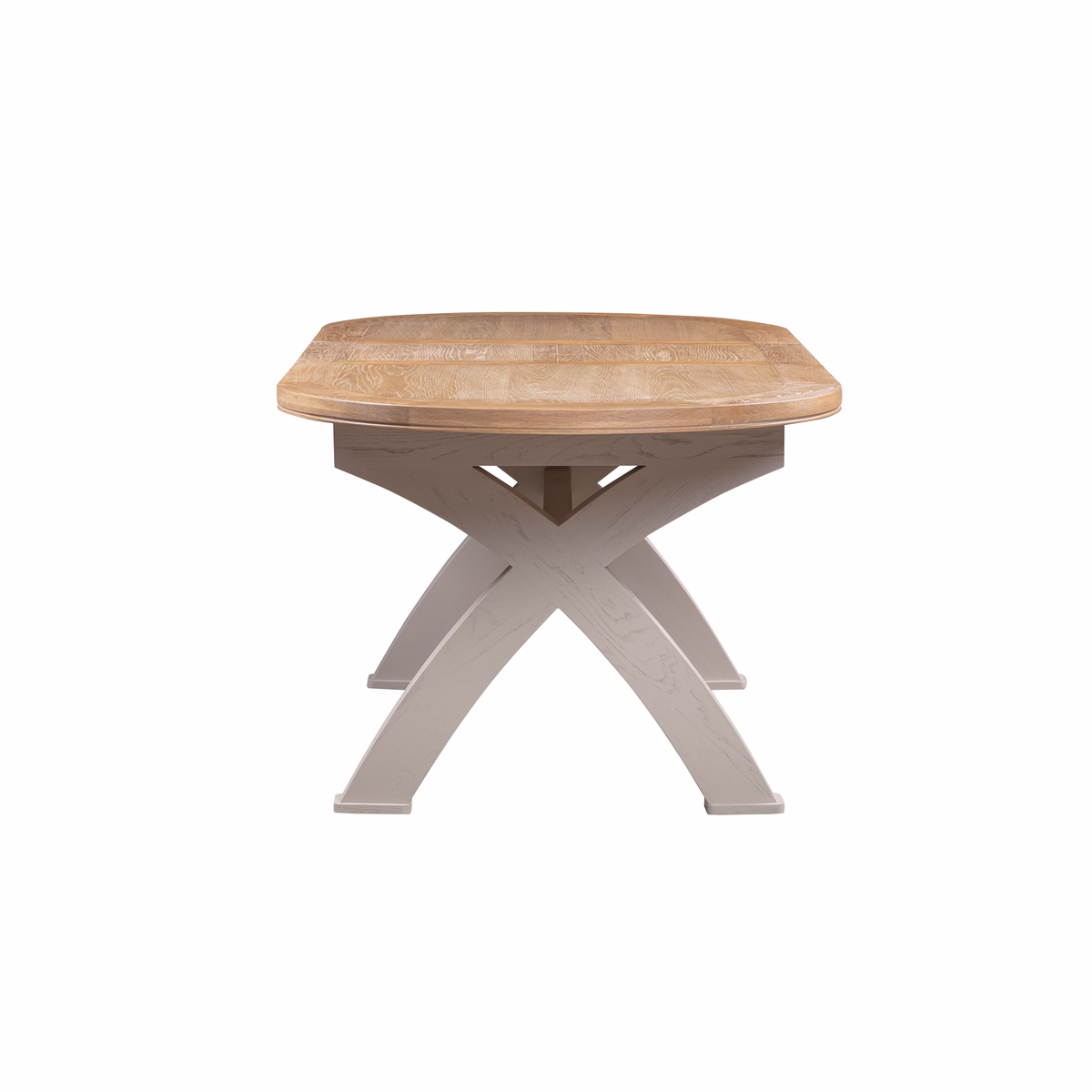 Canterbury Painted Oval Cross Leg Extending Dining Table