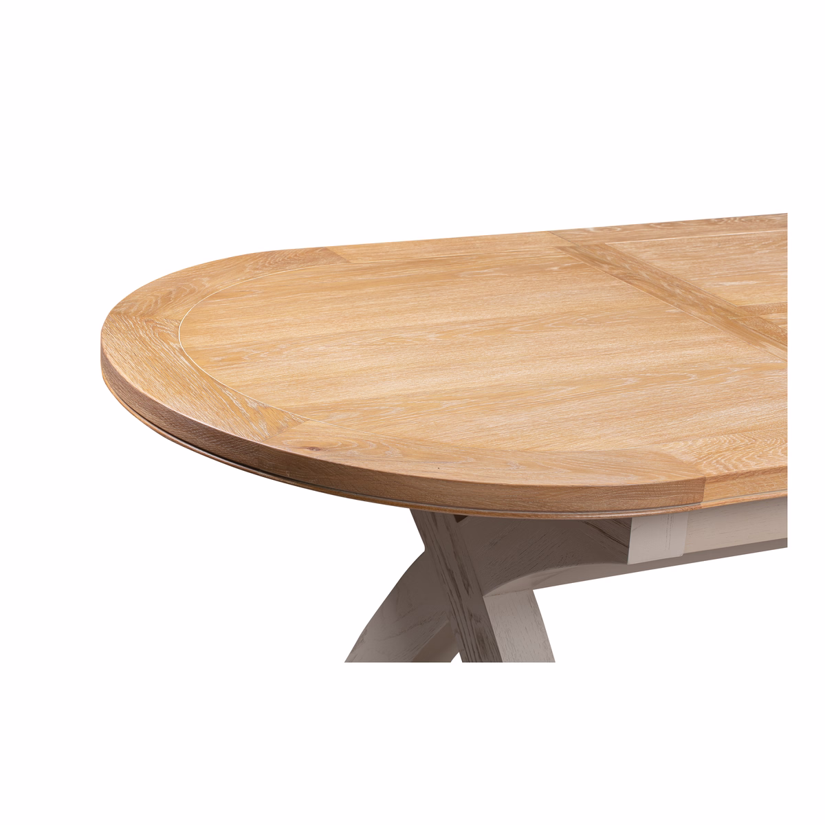 Canterbury Painted Oval Cross Leg Extending Dining Table